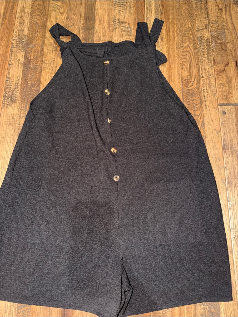 SHEIN Black Button-Front Tie-Strap Rompers & dress bundle